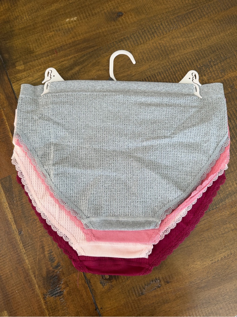 Laura Ashley Lace-Trim Bikini Panties Set — Red , Pink & White NWT! - Picture 4 of 4
